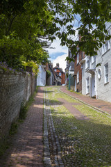 Keere Street in Lewes, East Sussex in the UK.