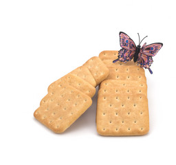 Cracker isolated on white