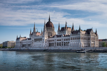 Fototapeta premium Budapest, Hungary - The Parliament and the palaces of the government quarter