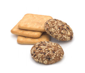 Cookies on a white background