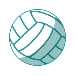 volleyball ball icon over white background vector illustration