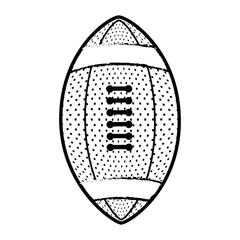 american football ball icon over white background vector illustration