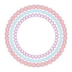 Naklejka premium circular lace mandala style vector illustration design