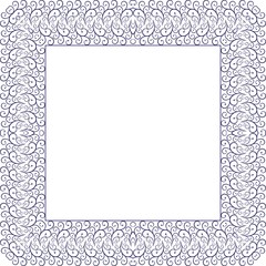 isolated border with floral ornament