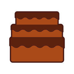 sweet and delicious cake vector illustration design