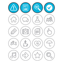 Universal icon. Speech bubble and first aid box.