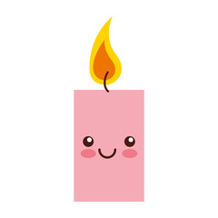 aroma therapy candle spa kawaii character vector illustration design