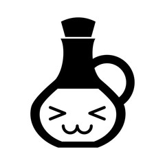 oil jar spa bottle kawaii character vector illustration design