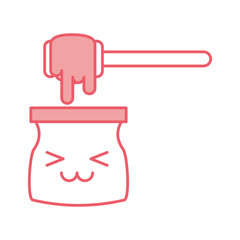 honey stick kawaii character vector illustration design