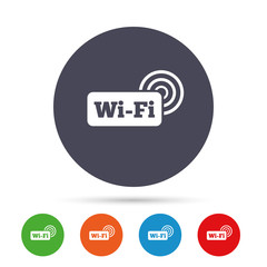 Free wifi sign. Wifi symbol. Wireless Network.