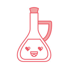 oil jar spa bottle kawaii character vector illustration design