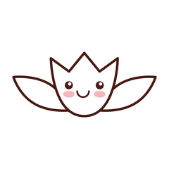 natural flower spa kawaii character vector illustration design
