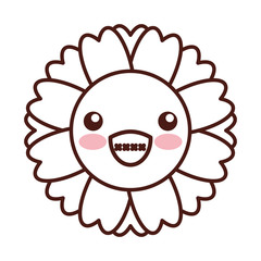 natural flower spa kawaii character vector illustration design