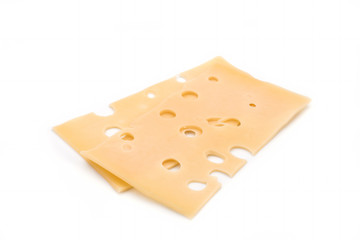 Cheese on a white background