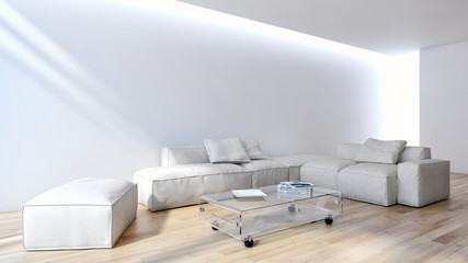 Modern living room. 3D rendering