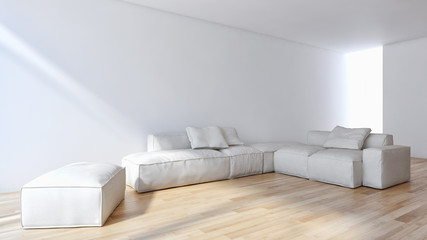 Modern living room. 3D rendering