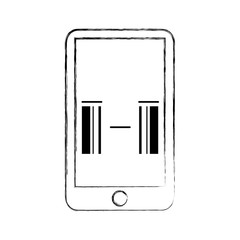 smartphone device comic character vector illustration design