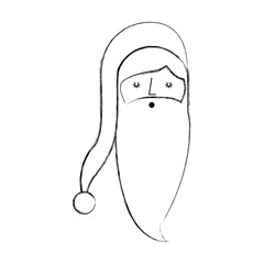 santa claus head character icon vector ilustration