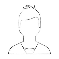 young man avatar character vector illustration design