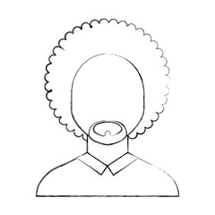 black man with afro vector illustration design