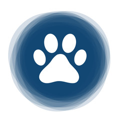 Abstract round button - paw