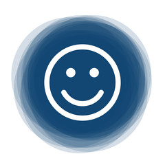 Abstract round button - smiley - happy