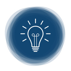 Abstract round button - light bulb - innovation