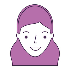 young woman avatar character vector illustration design