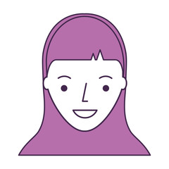young woman avatar character vector illustration design