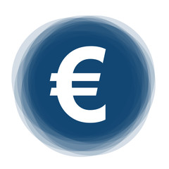 Abstract round button - euro - sign