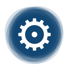 Abstract round button - gear - system