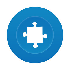 Runder 3D Button - Puzzlestück