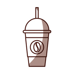 coffee plastic cup icon vector illustration design