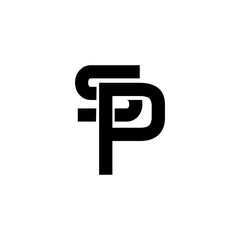 letter SP logo vector