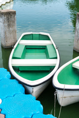 Fototapeta na wymiar Colorful rowboats