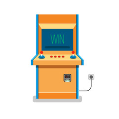 Old Arcade machine vector illustration