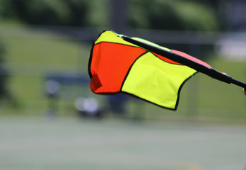 Soccer Referee Flag in the wind