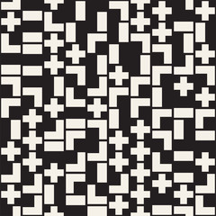 Vector random shapes seamless pattern. Modern stylish irregular texture. Repeating tiles with geometric minimalistic elements.