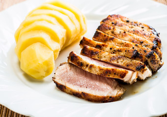 pork steak and fly