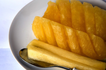 Pineapple piece isolated on white background