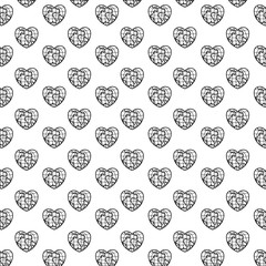 silhouette pattern globes earth world in heart shape vector illustration