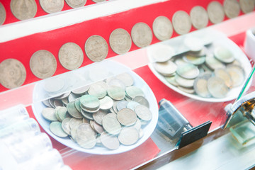 Thai ancient coin in exhibition