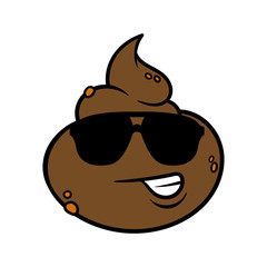 Obraz premium Cool Cartoon Poop Cartoon Illustration