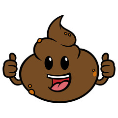Cute Cartoon Poop Cartoon Illustration