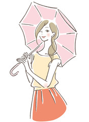 日傘 女性