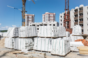 Fototapeta premium Construction site of apartment building