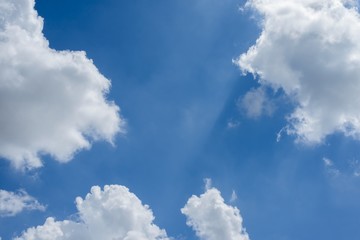 Blue sky with white cloud background