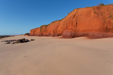 Red Pindan Cliffs at low tide at James Price Point, Western Australia