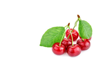 Fototapeta na wymiar Berries ripe cherry on a white background.