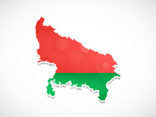 Obraz premium Illustration of Uttar Pradesh Police Flag